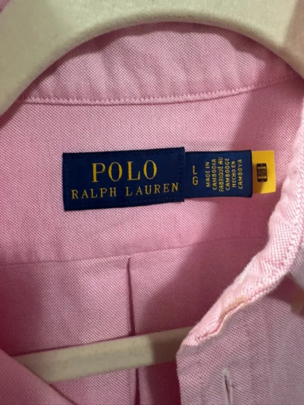 Polo Ralph Lauren Pink Oxford Button Down Shirt Classic Preppy Size L